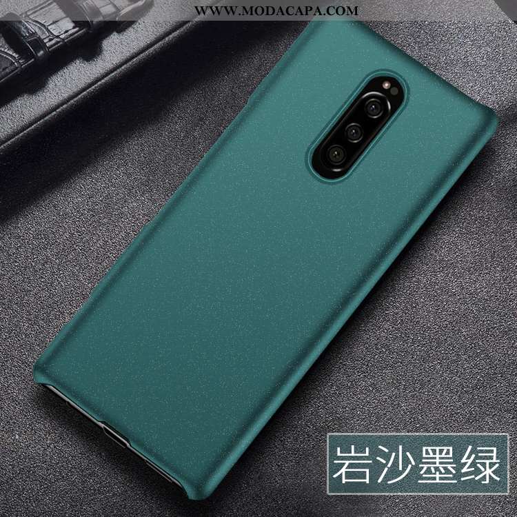 Capas Sony Xperia 1 Fosco Telemóvel Verde Resistente Antiqueda Protetoras Online