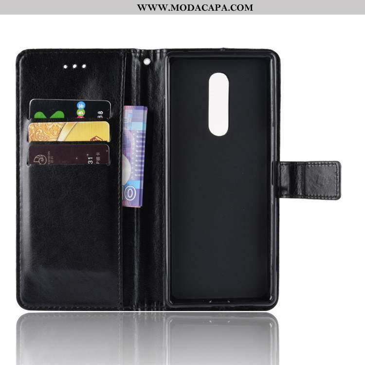 Capas Sony Xperia 1 Soft Carteira Protetoras Cases Telemóvel Preto Cover Baratos