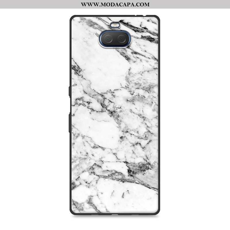 Capa Sony Xperia 10 Plus Madeira Telemóvel Branco Nova Pintado Protetoras Silicone Online