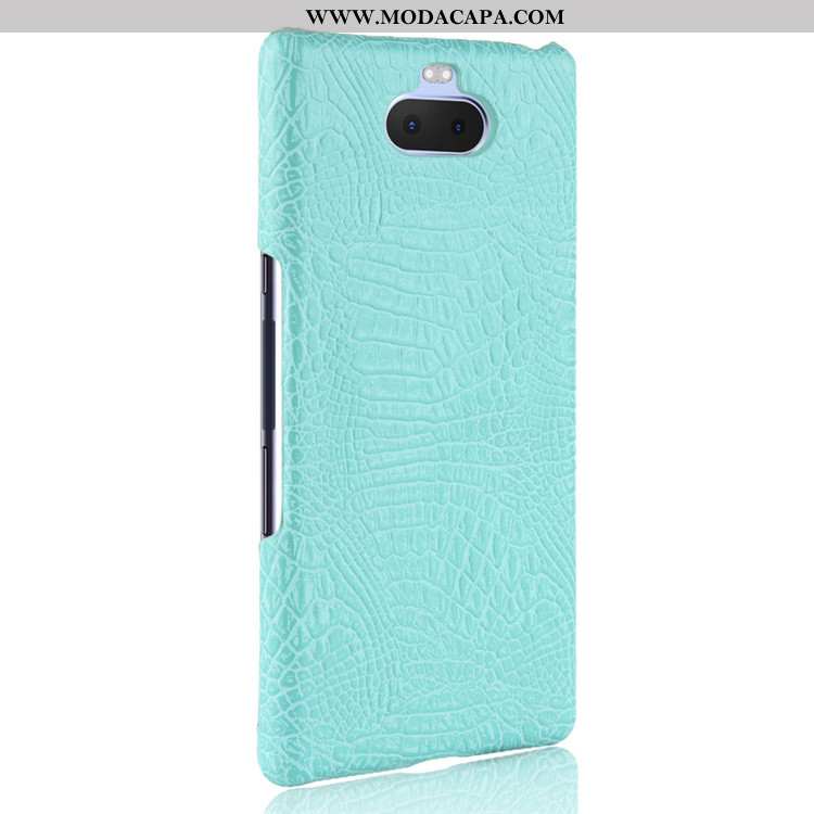 Capa Sony Xperia 10 Plus Couro Cases Azul Escuro Capas Protetoras Telemóvel Resistente Baratas