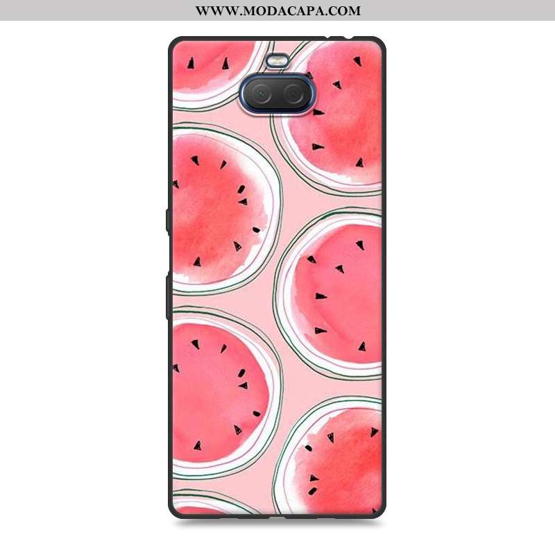 Capa Sony Xperia 10 Plus Criativas Silicone Desenho Animado Soft Completa Vermelho Bonitos Online