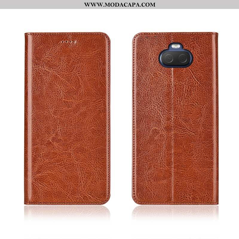 Capas Sony Xperia 10 Soft Tigrada Antiqueda Couro Couro Legitimo Cover Comprar