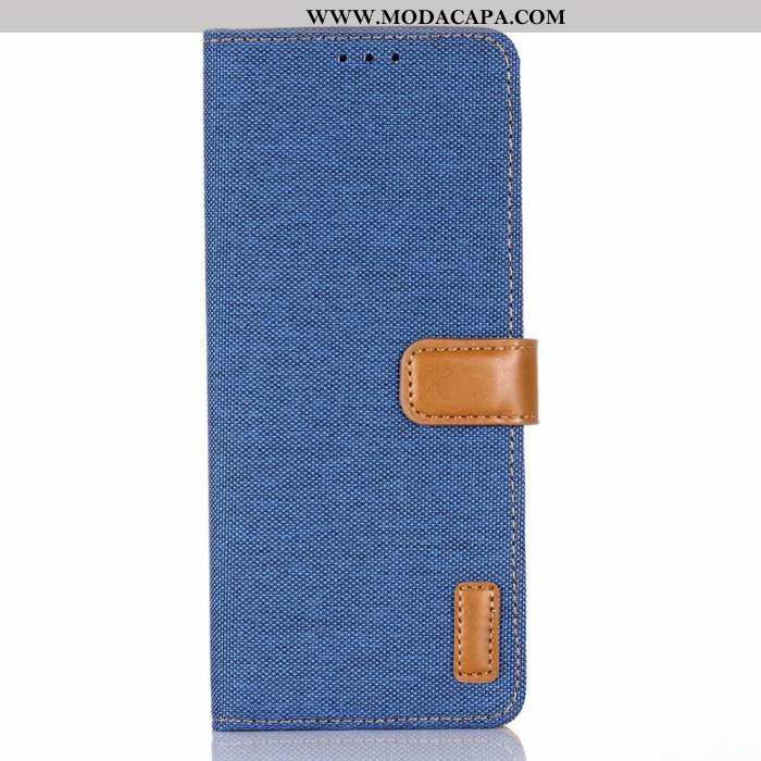 Capa Sony Xperia 10 Protetoras Resistente Antiqueda Couro Azul Telemóvel Capas Baratos