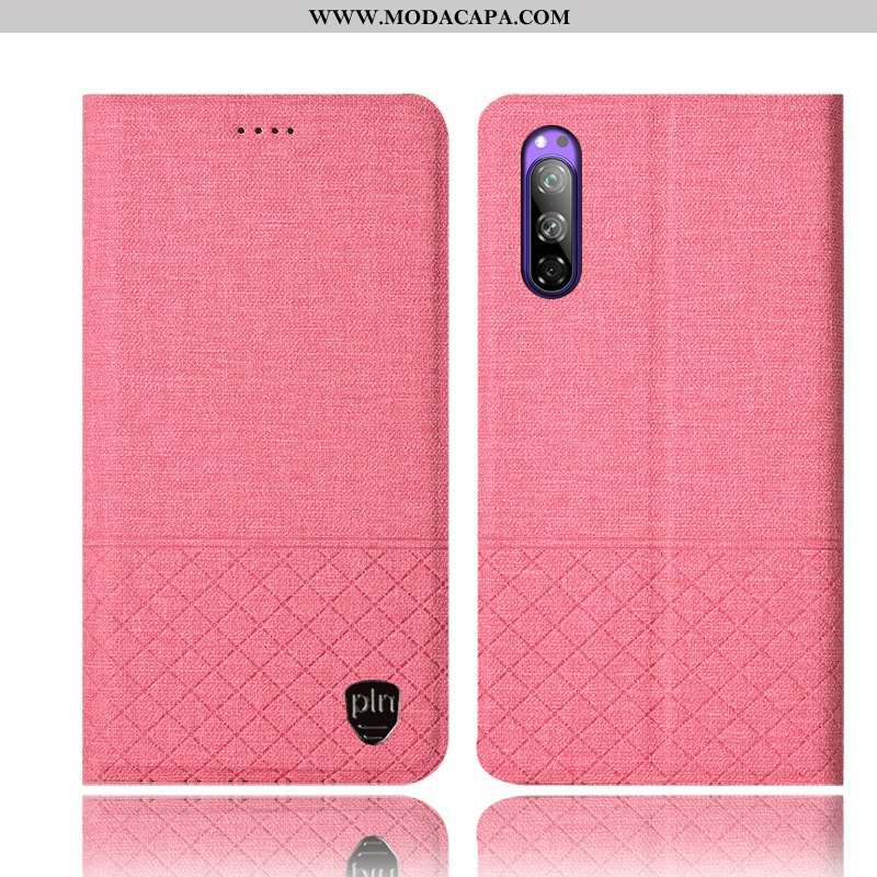 Capas Sony Xperia 5 Couro Rosa Promocional Antiqueda Completa Cases Online