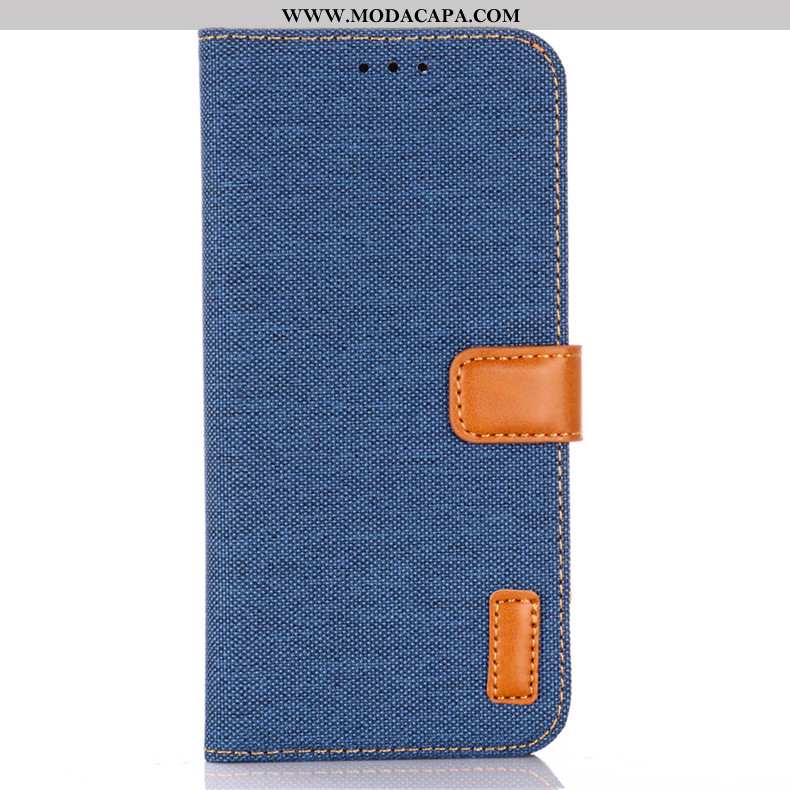 Capa Sony Xperia 5 Couro Telemóvel Capas Negócio Protetoras Azul Cases Baratas