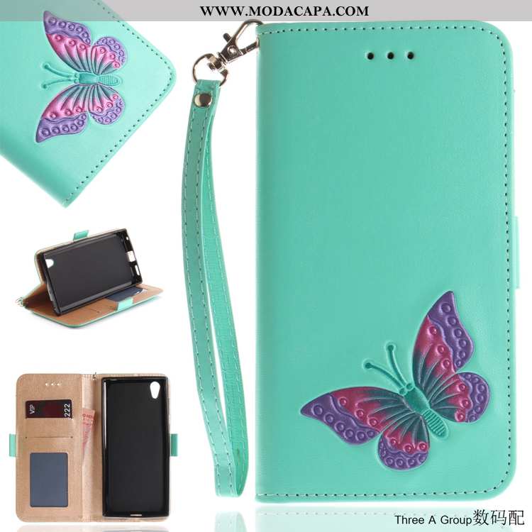 Capa Sony Xperia L1 Couro Tendencia Cover Cases Protetoras Capas Borboleta Baratas