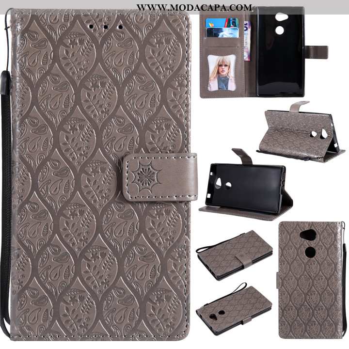 Capas Sony Xperia L2 Criativas Silicone Telemóvel Couro Protetoras Soft Barato