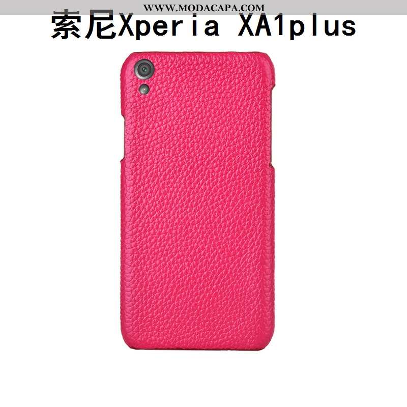 Capas Sony Xperia Xa1 Plus Couro Legitimo Personalizadas Luxo Vermelho Cases Personalizado Online