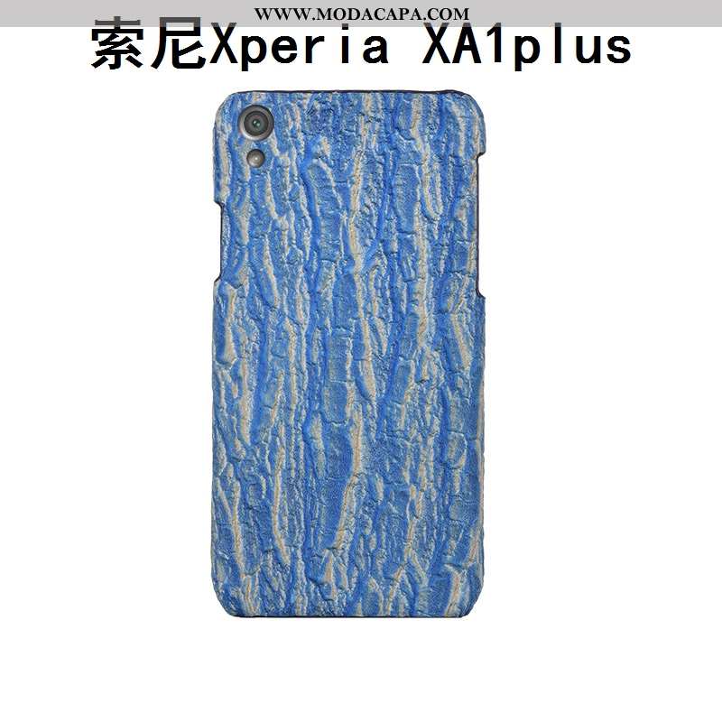 Capas Sony Xperia Xa1 Plus Couro Genuíno Criativas Telemóvel Personalizada Moda Azul Comprar