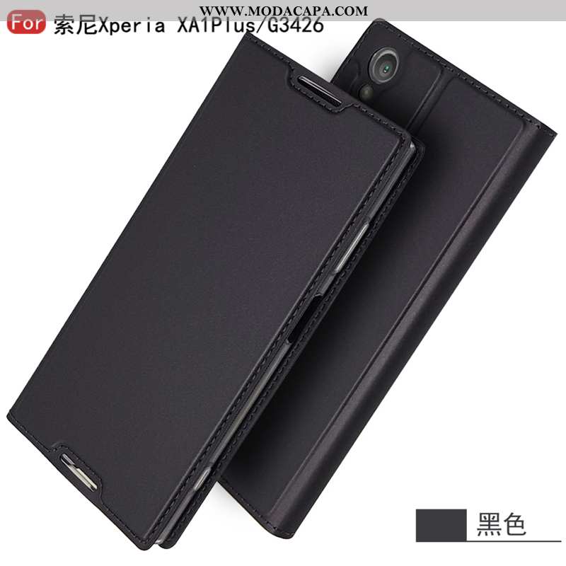 Capa Sony Xperia Xa1 Plus Tendencia Negócio Couro Estiloso Protetoras Personalizada Telemóvel Barato