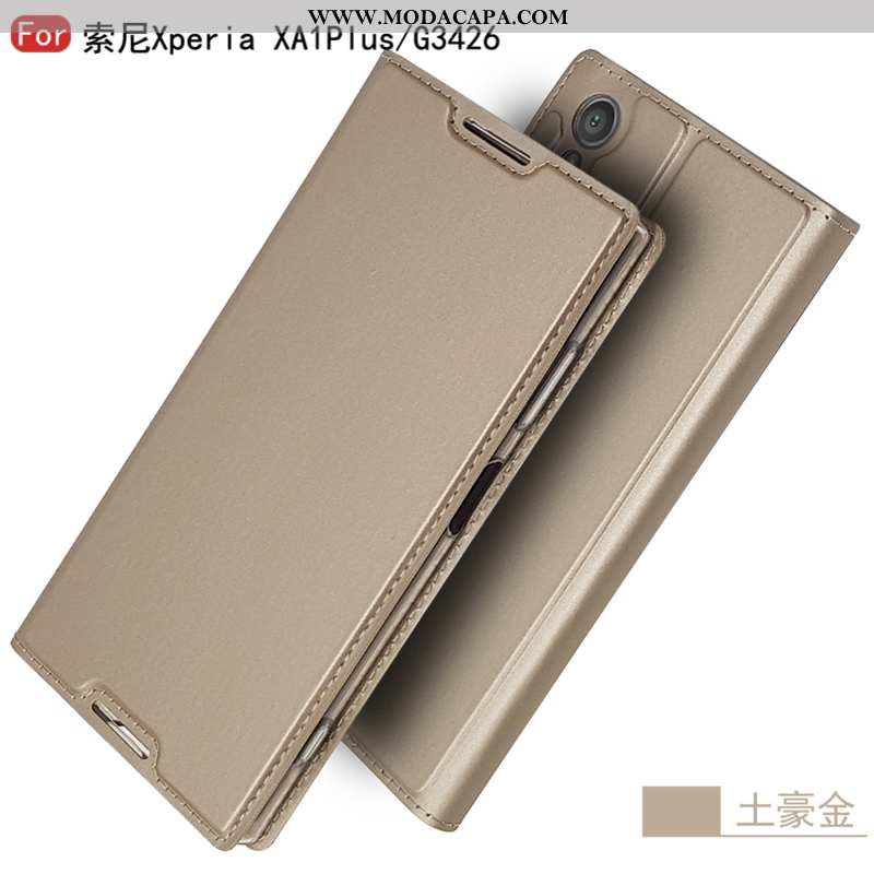 Capa Sony Xperia Xa1 Plus Tendencia Negócio Couro Estiloso Protetoras Personalizada Telemóvel Barato