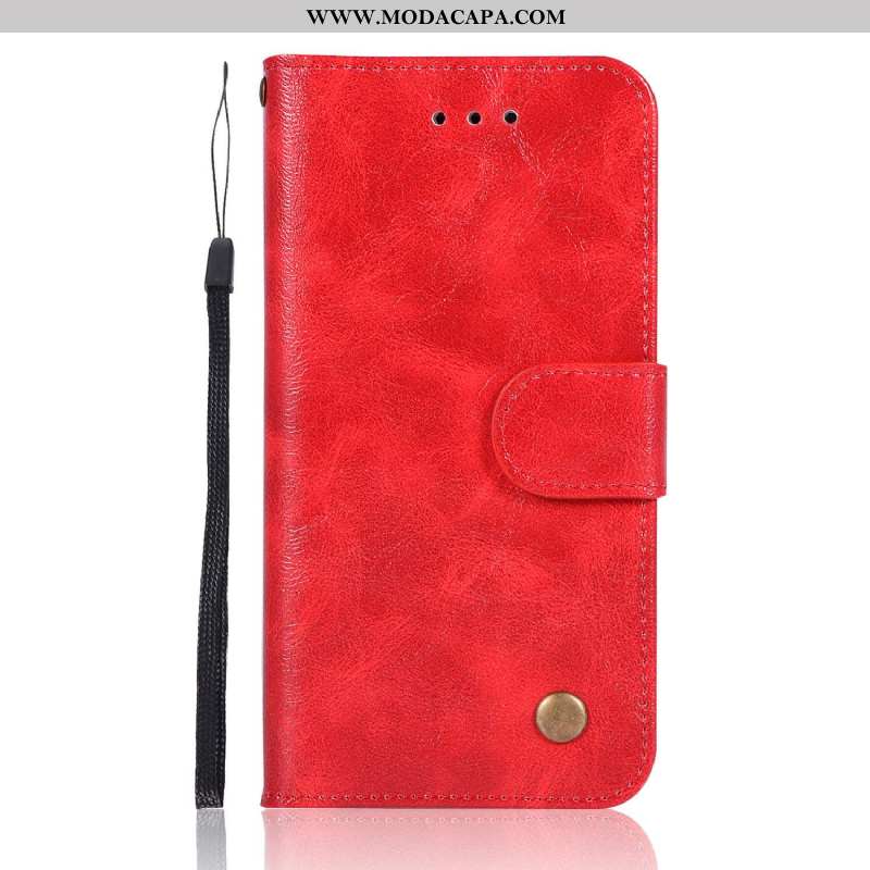 Capas Sony Xperia Xa1 Plus Couro Vermelho Telemóvel Completa Protetoras Cases Barato