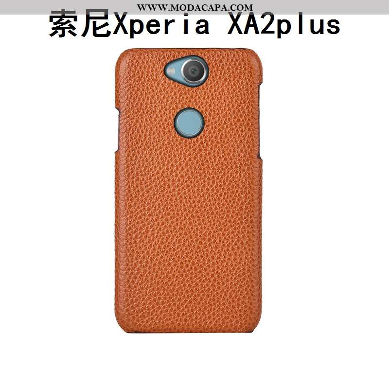 Capas Sony Xperia Xa2 Plus Couro Preto Antiqueda Protetoras Vaca Luxo Legitimo Barato