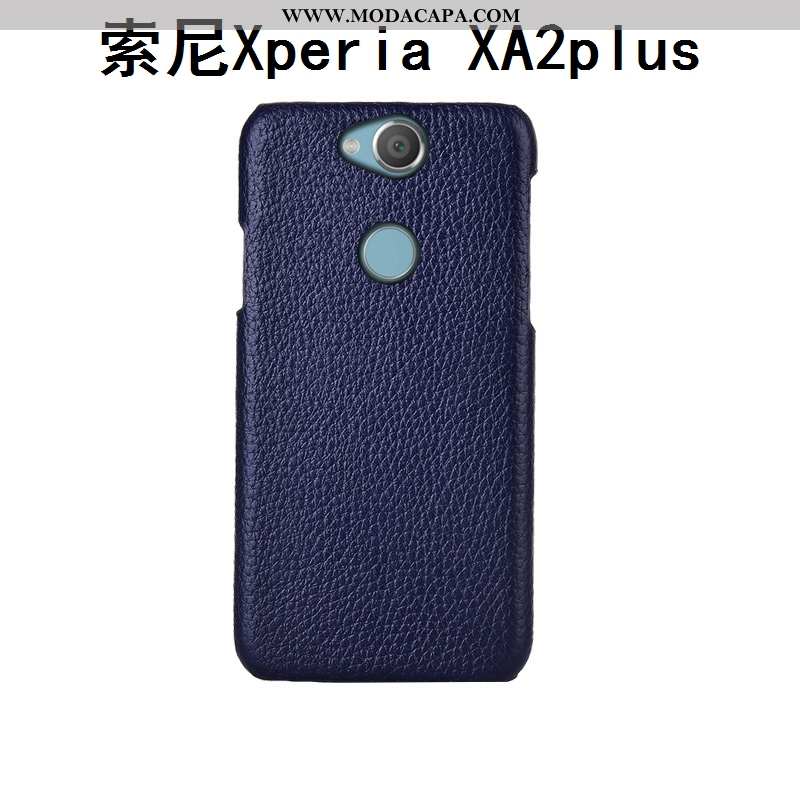 Capas Sony Xperia Xa2 Plus Couro Preto Antiqueda Protetoras Vaca Luxo Legitimo Barato