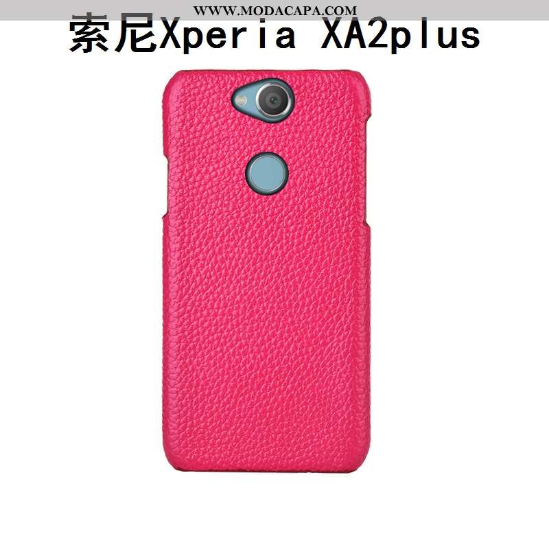 Capas Sony Xperia Xa2 Plus Couro Preto Antiqueda Protetoras Vaca Luxo Legitimo Barato