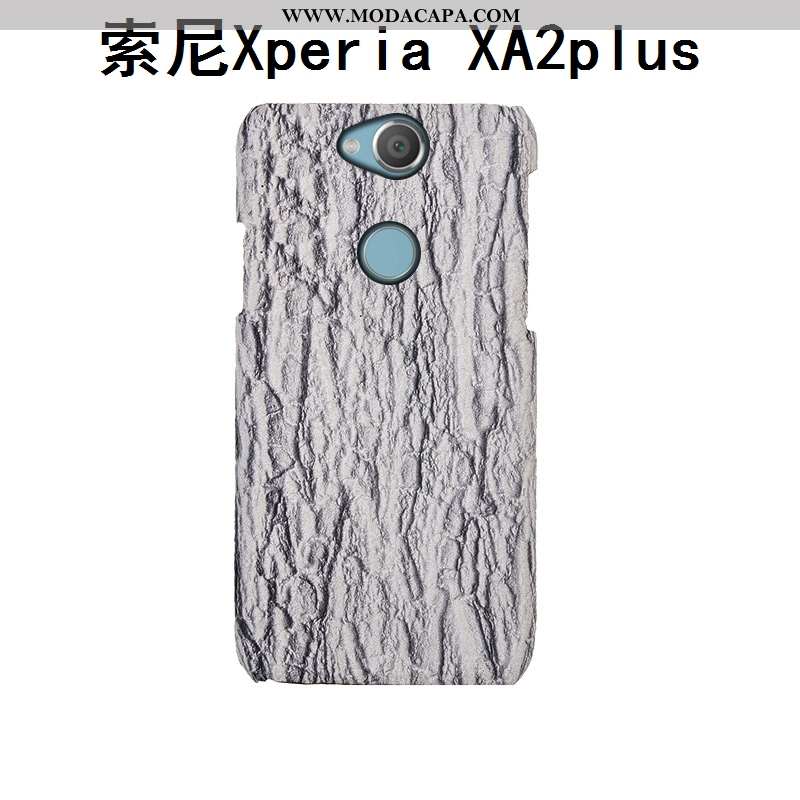 Capas Sony Xperia Xa2 Plus Protetoras Estiloso Criativas Cinza Telemóvel Couro Venda