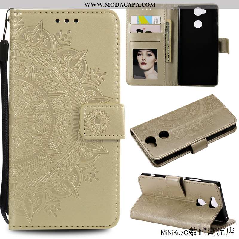 Capas Sony Xperia Xa2 Protetoras Telemóvel Roxa Cases Antiqueda Couro Promoção