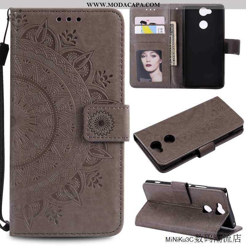 Capas Sony Xperia Xa2 Protetoras Telemóvel Roxa Cases Antiqueda Couro Promoção