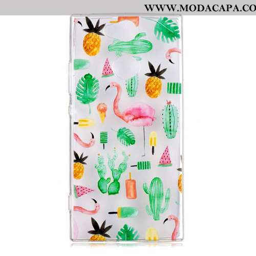 Capa Sony Xperia Xa2 Transparente Telemóvel Soft Cases Verde Desenho Animado Capas Baratas