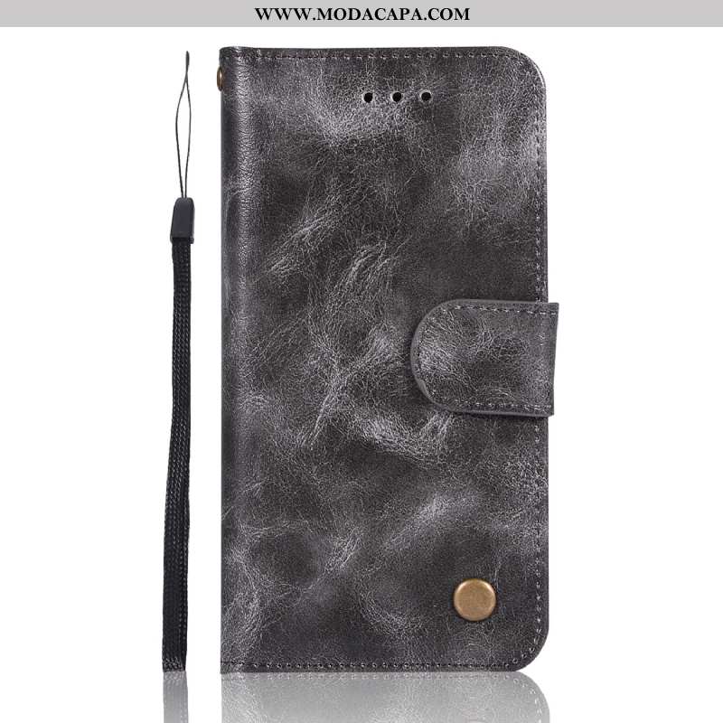 Capa Sony Xperia Xa2 Ultra Vintage Carteira Cinza Cobre Cases Telemóvel Suporte Barato