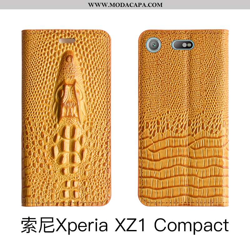 Capas Sony Xperia Xz1 Compact Couro Genuíno Rosa Cases Midi Multifuncional Protetoras Venda