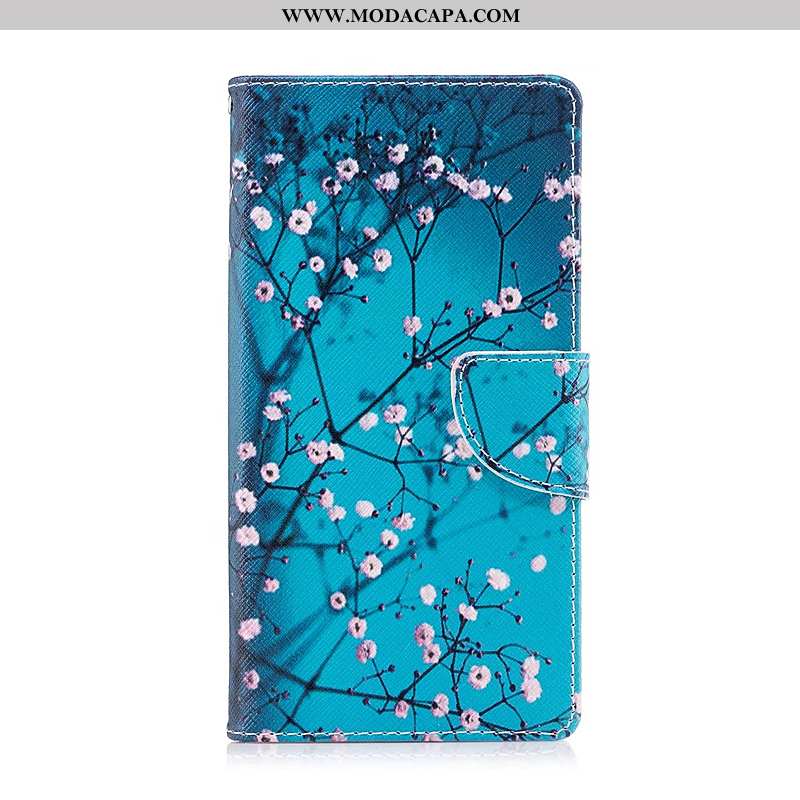 Capa Sony Xperia Xz1 Compact Protetoras Capas Couro Cases Azul Pintado Cover Baratas
