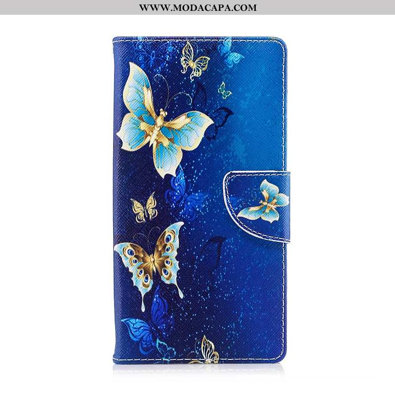 Capa Sony Xperia Xz1 Compact Protetoras Capas Couro Cases Azul Pintado Cover Baratas