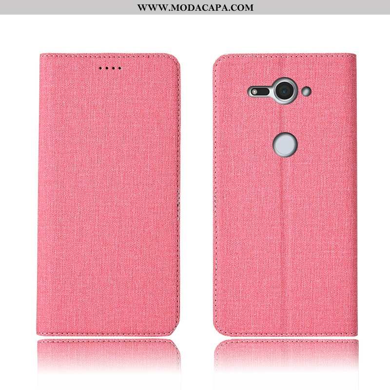 Capa Sony Xperia Xz2 Compact Linho Silicone Completa Telemóvel Soft Nova Antiqueda Promoção