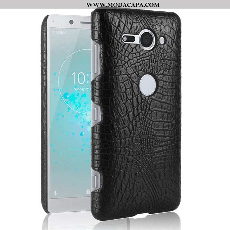 Capas Sony Xperia Xz2 Compact Retro Resistente Cases Telemóvel Crocs Preto Barato