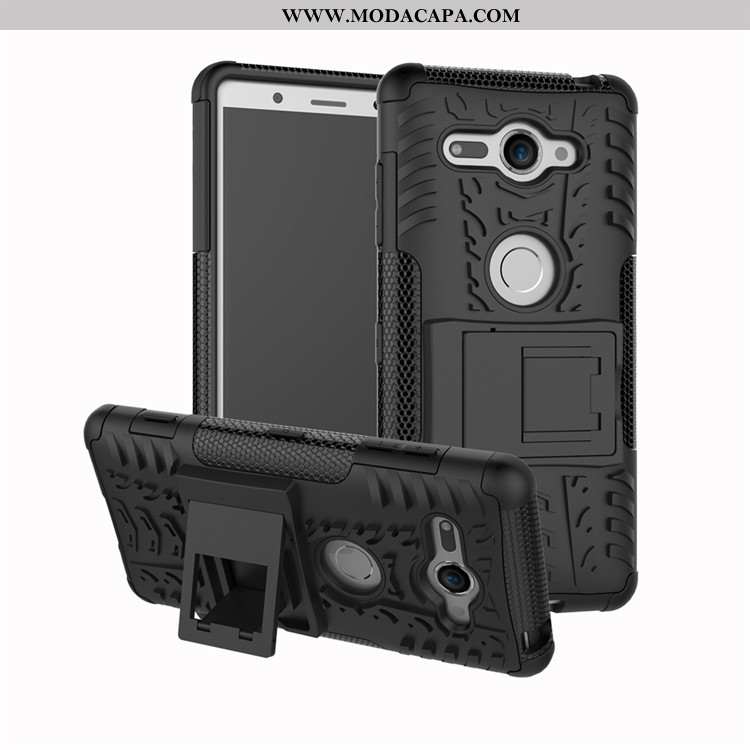 Capas Sony Xperia Xz2 Compact Protetoras Telemóvel Suporte Preto Cases Antiqueda Venda