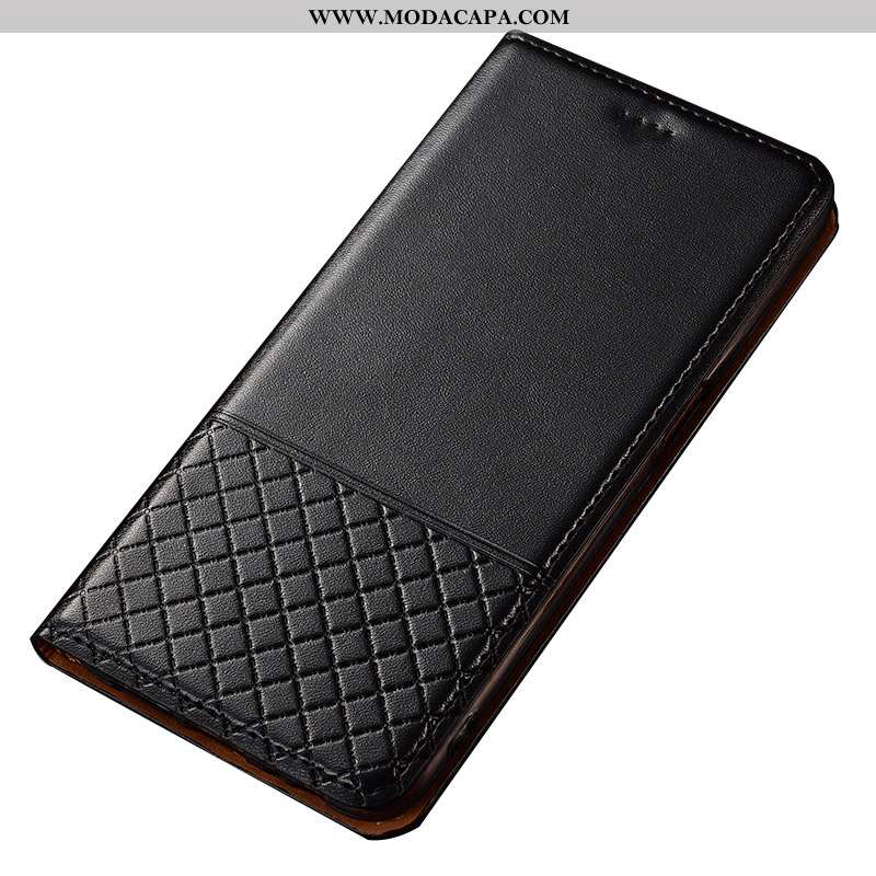 Capas Sony Xperia Xz2 Compact Couro Legitimo Vaca Preto Cases Couro Telemóvel Cover Barato