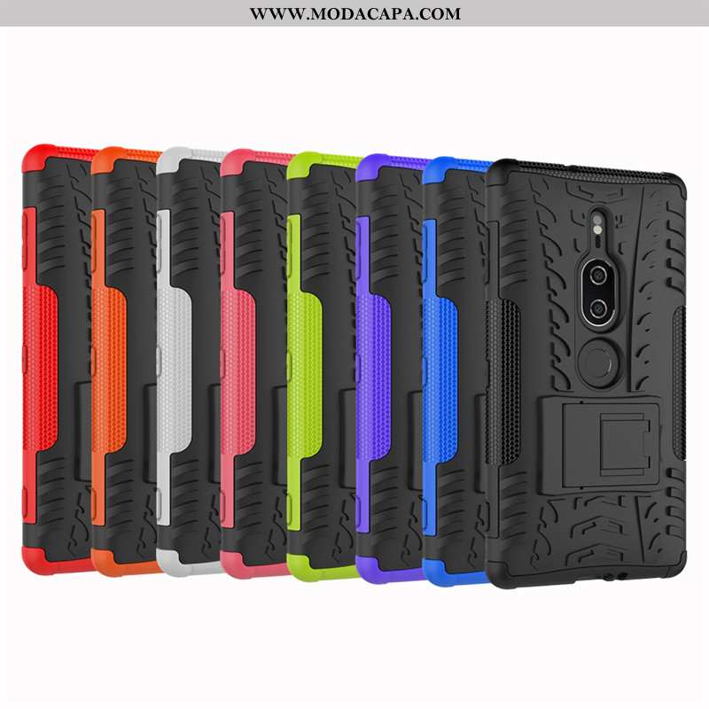 Capas Sony Xperia Xz2 Premium Silicone Preto Antiqueda Cases Suporte Completa Telemóvel Venda