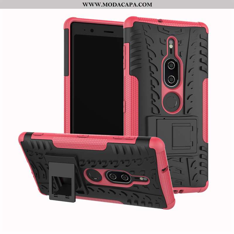 Capas Sony Xperia Xz2 Premium Silicone Preto Antiqueda Cases Suporte Completa Telemóvel Venda