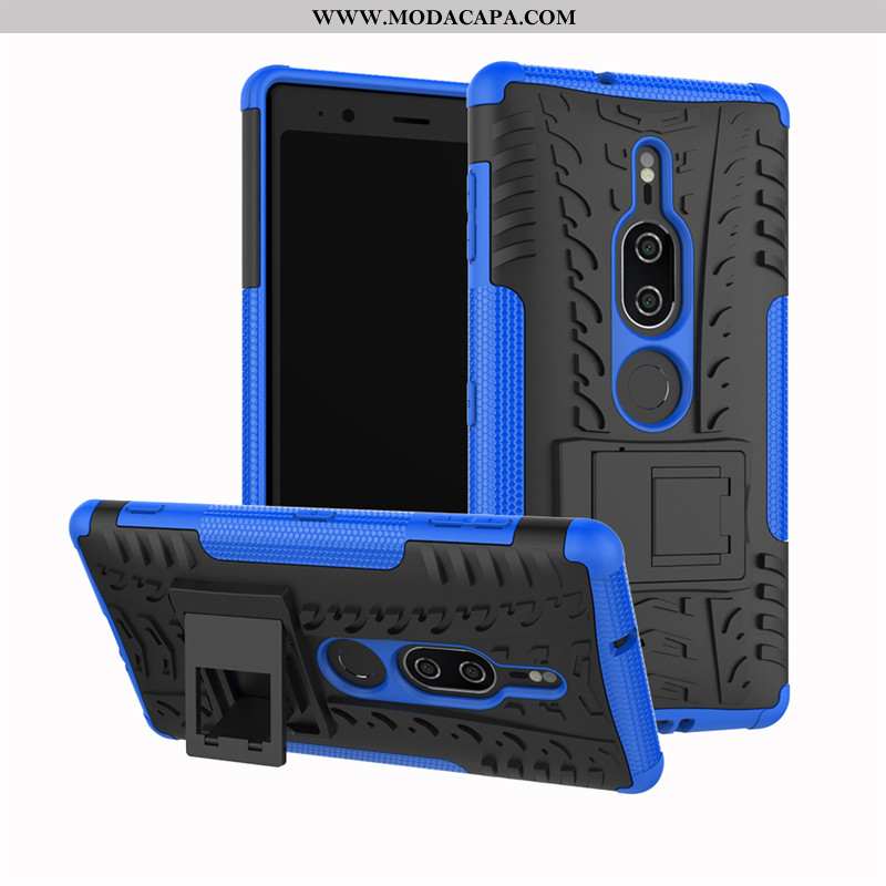 Capas Sony Xperia Xz2 Premium Silicone Preto Antiqueda Cases Suporte Completa Telemóvel Venda