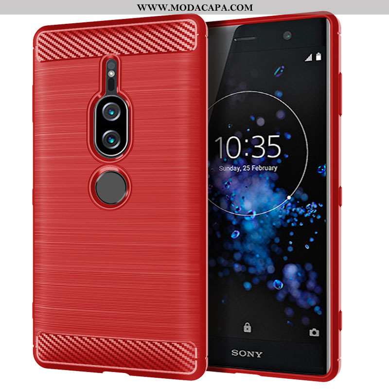 Capas Sony Xperia Xz2 Premium Soft Personalizada Vermelho Negócio Seda Protetoras Fibra Venda