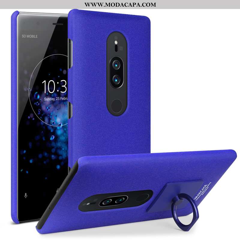 Capas Sony Xperia Xz2 Premium Couro Fosco Preto Cases Sarja Telemóvel Baratos