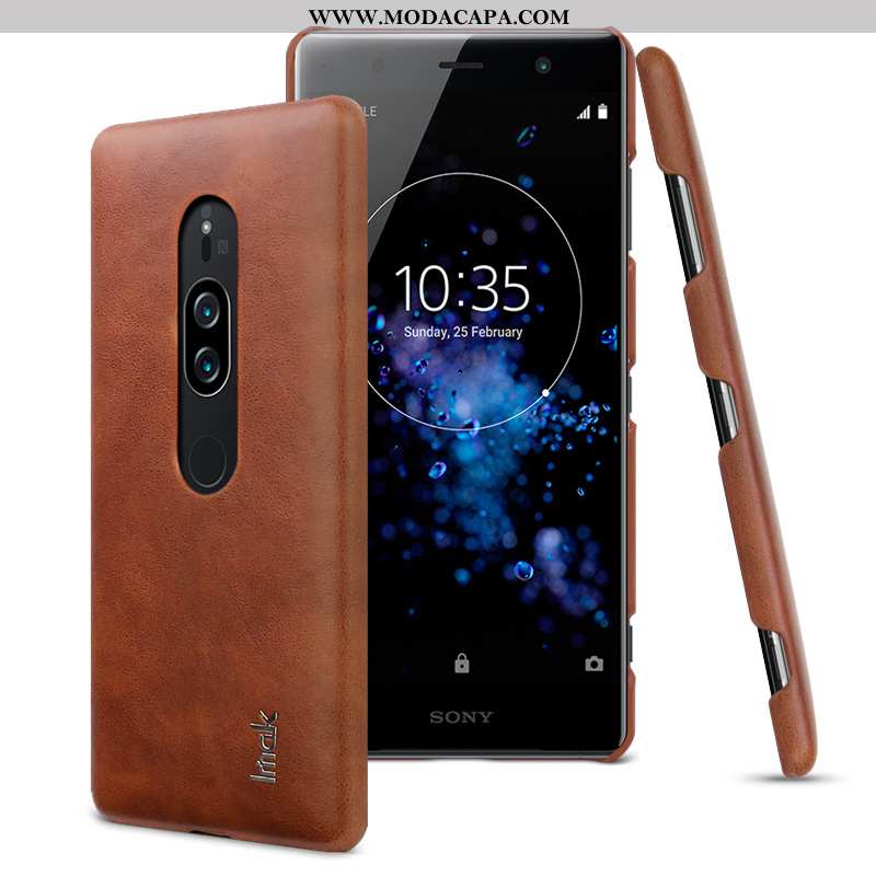 Capas Sony Xperia Xz2 Premium Couro Fosco Preto Cases Sarja Telemóvel Baratos