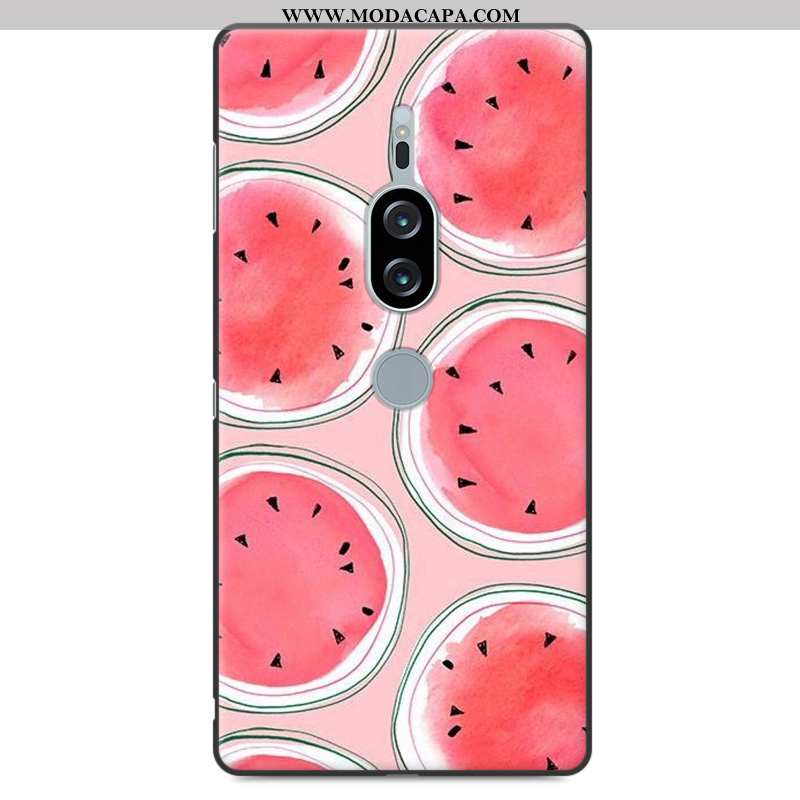 Capa Sony Xperia Xz2 Premium Silicone Azul Escuro Desenho Animado Completa Soft Cases Criativas Onli