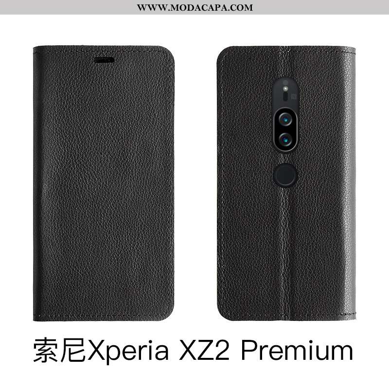 Capa Sony Xperia Xz2 Premium Couro Legitimo Cover Telemóvel Vermelho Capas Online