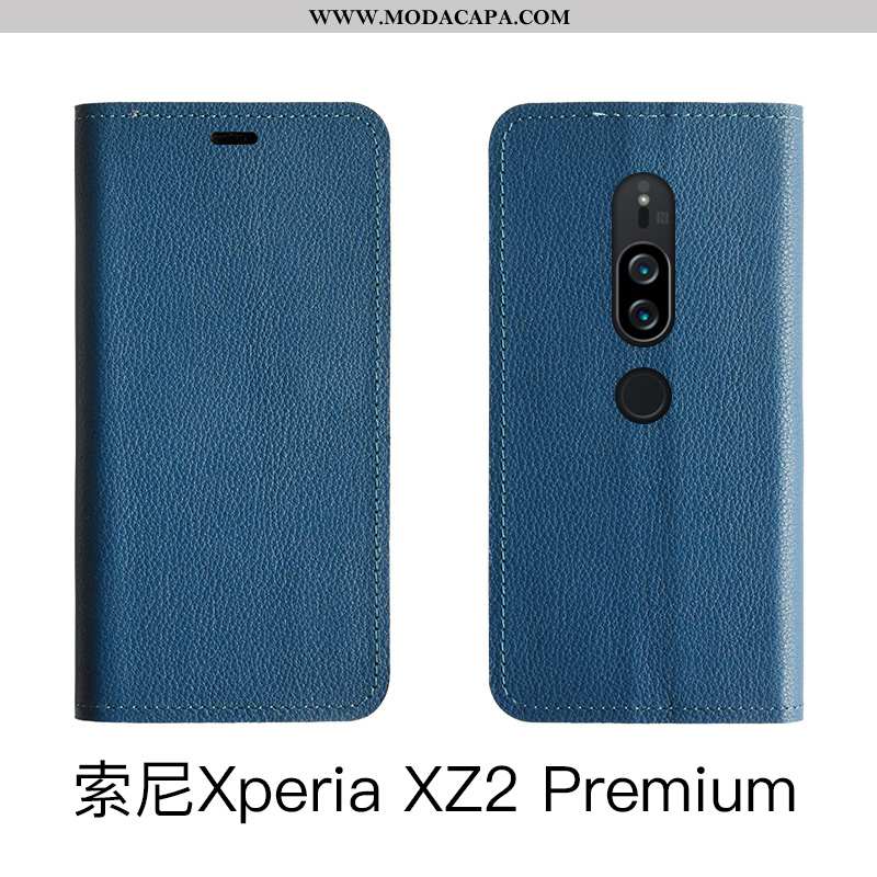 Capa Sony Xperia Xz2 Premium Couro Legitimo Cover Telemóvel Vermelho Capas Online