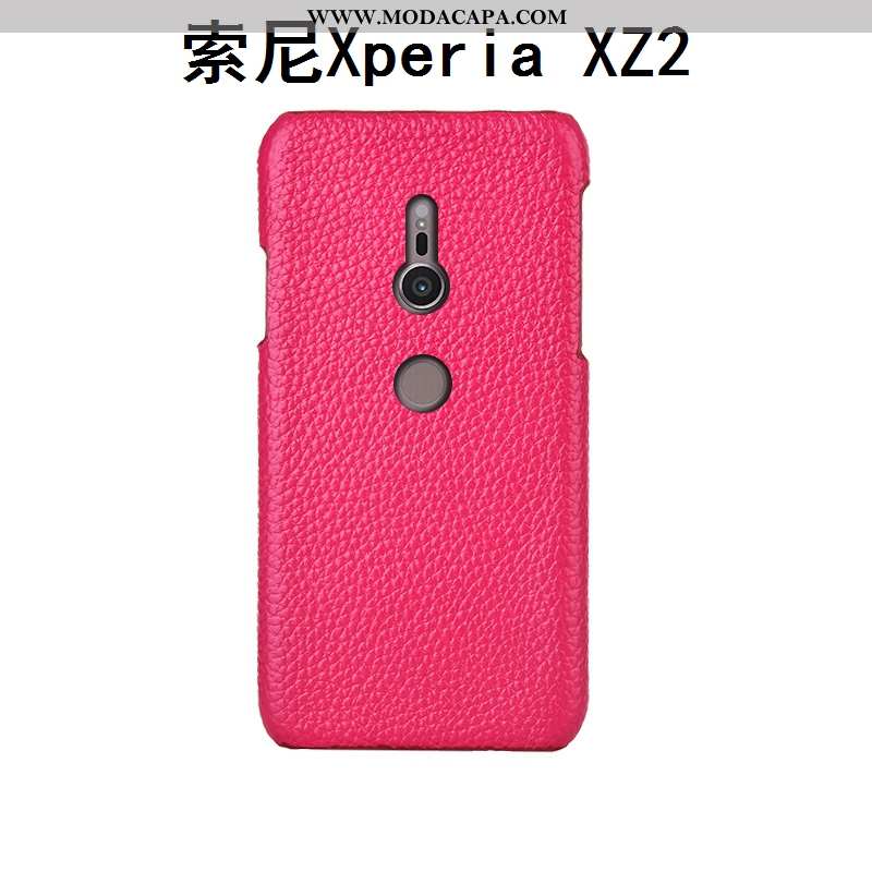 Capa Sony Xperia Xz2 Couro Cases Vaca Capas Telemóvel Vermelho Protetoras Baratos