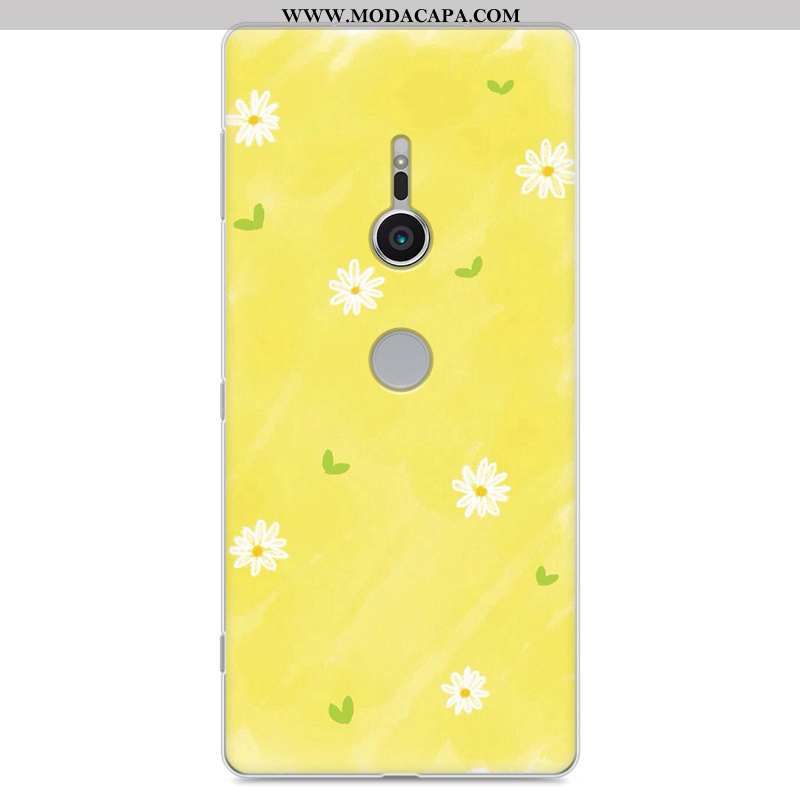 Capas Sony Xperia Xz2 Tendencia Cases Silicone Soft Amarelo Protetoras Criativas Online