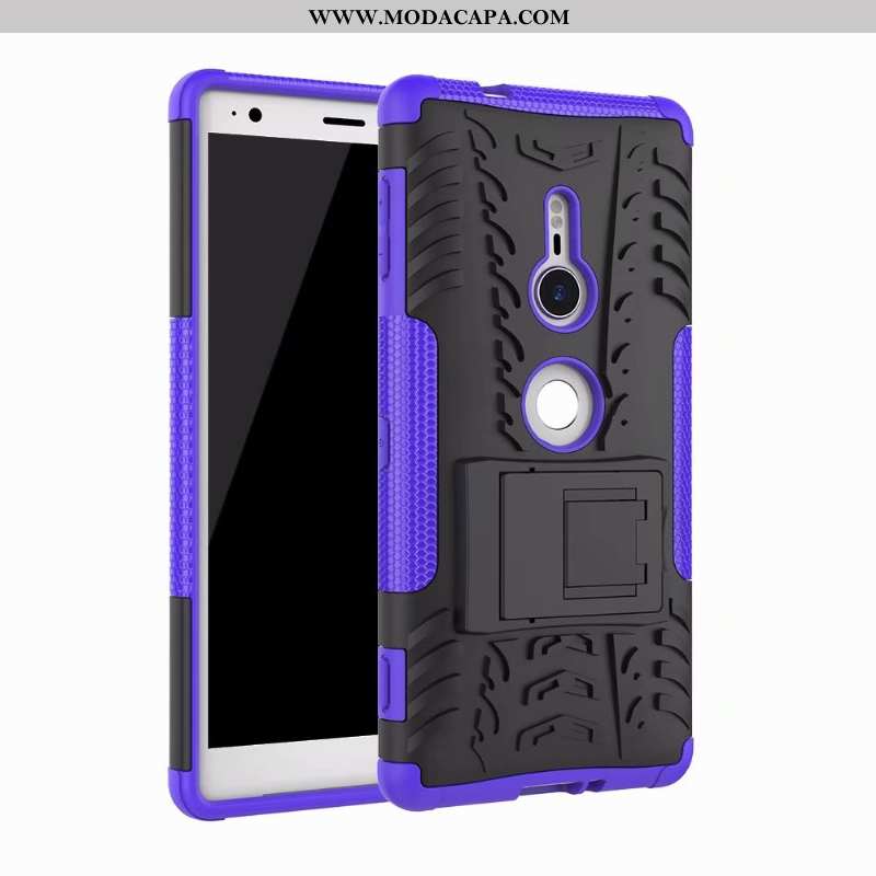 Capas Sony Xperia Xz2 Slim Cases Roxa Suporte Casal Criativas Barato