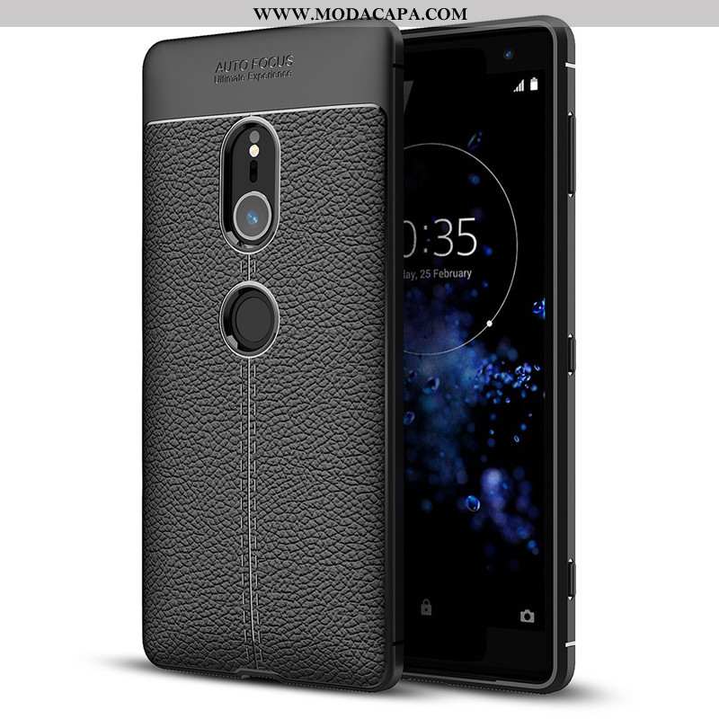 Capa Sony Xperia Xz2 Silicone Completa Telemóvel Soft Cases Capas Preto Promoção