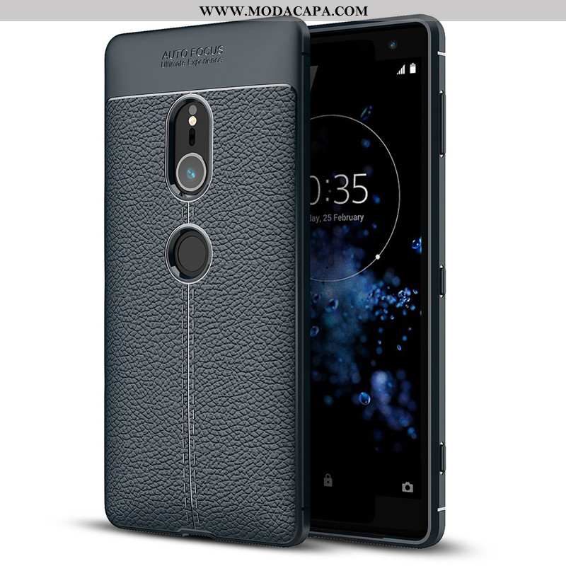 Capa Sony Xperia Xz2 Silicone Completa Telemóvel Soft Cases Capas Preto Promoção