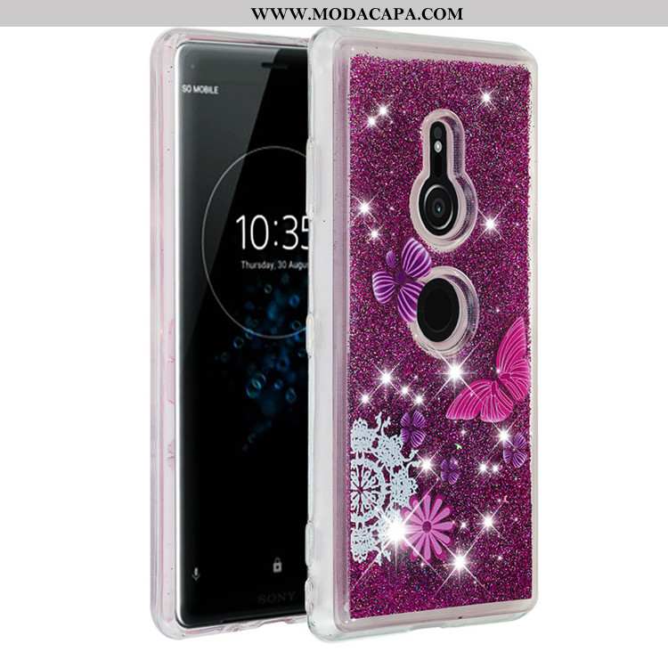 Capas Sony Xperia Xz3 Criativas Cases Desenho Animado Roxa Telemóvel Comprar