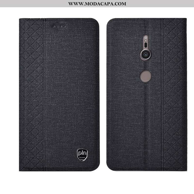 Capas Sony Xperia Xz3 Couro Soft Cases Silicone Legitimo Preto Telemóvel Baratas