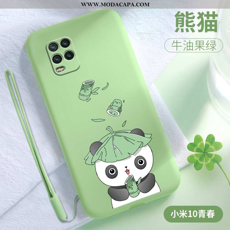 Capa Xiaomi Mi 10 Lite Silicone Pequena Soft Verde Cases Antiqueda Criativas Comprar