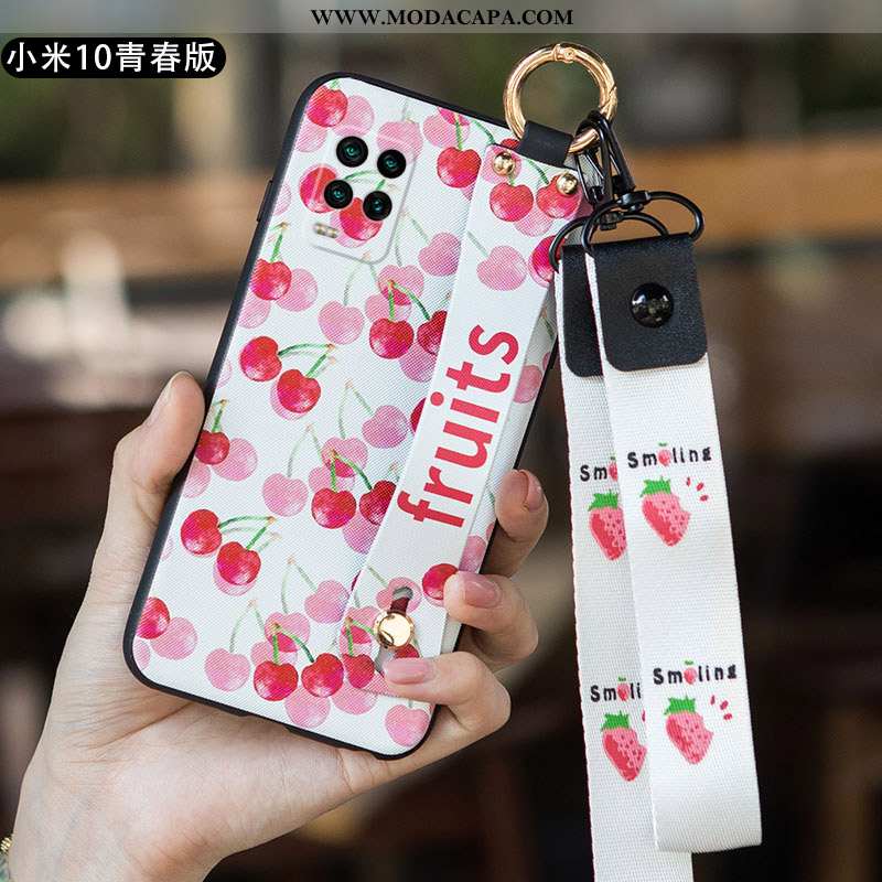 Capa Xiaomi Mi 10 Lite Super Primavera Fosco Malha Silicone Pequena Criativas Promoção