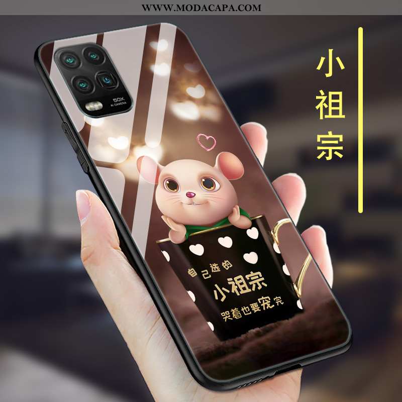 Capas Xiaomi Mi 10 Lite Criativas Antiqueda Malha Novas Frente Telemóvel Slim Barato